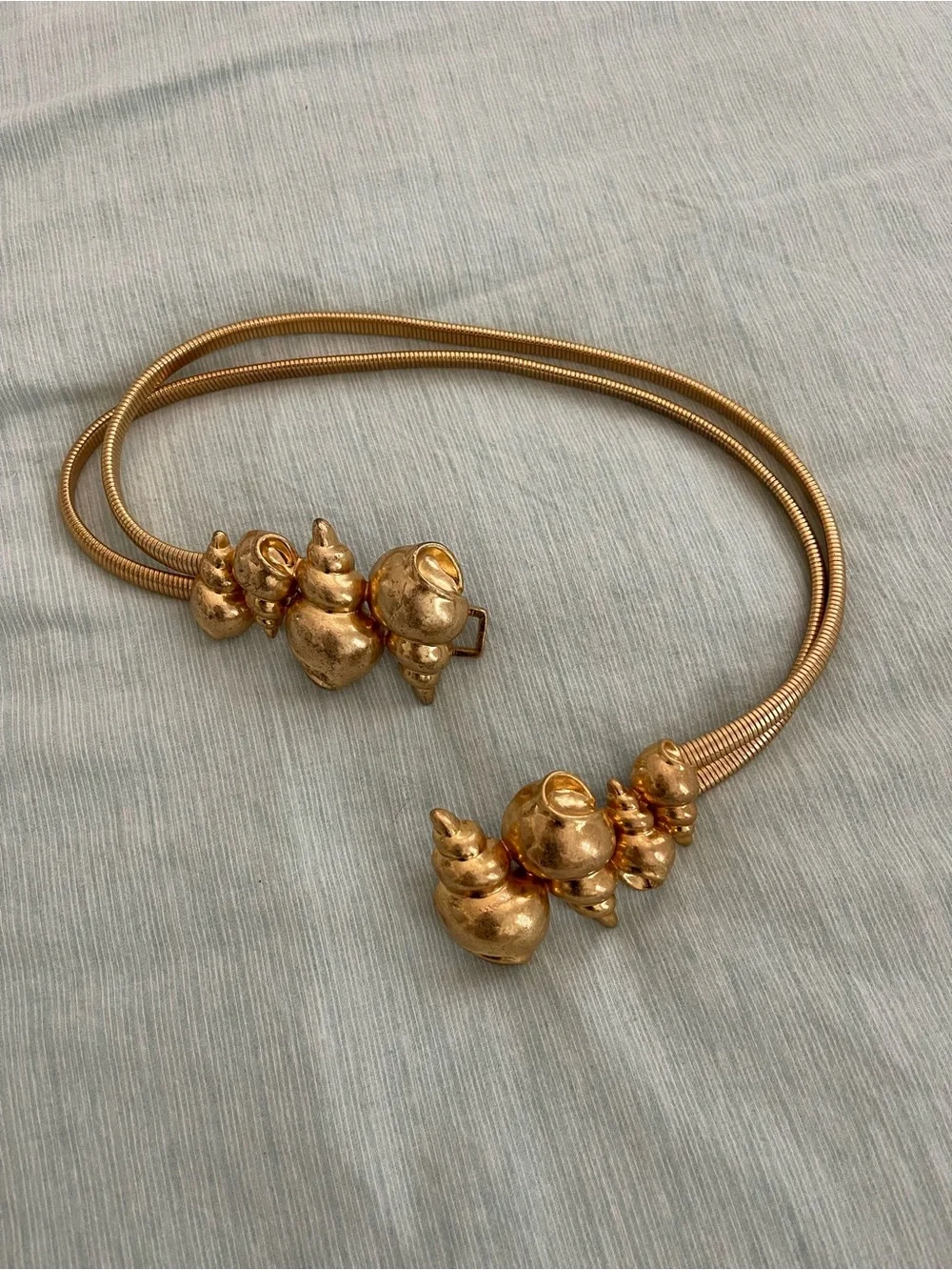 Zara gold tone shell belt